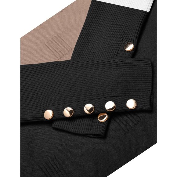 Womens V Neck Sweaters Shirts Long Sleeve Lightweight Ribbed Knit Pullover Sweat - Picture 6 of 6